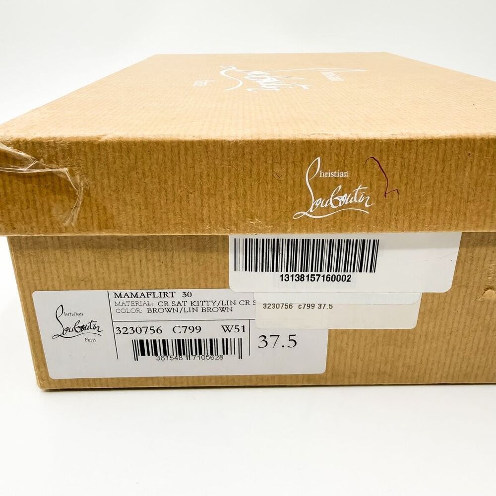 Christian Louboutin Mamaflirt 30 Satin Leopard Bow Ballet Flats EU 37.5 US 7.5 - Picture 12 of 12